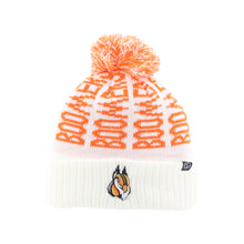 Load image into Gallery viewer, ZEPHYR BOOMERS WHITE &amp; ORANGE WINTER BEANIE